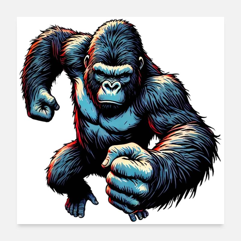 Gorille Poster 60 x 60 cm