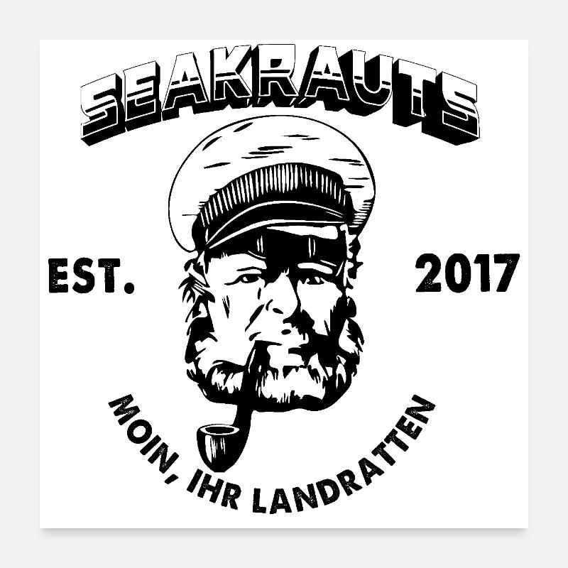 Le capitaine Poster 60 x 60 cm