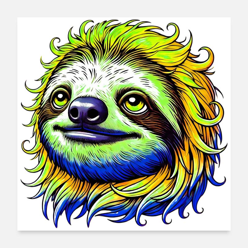 Sloth Poster 24" x 24" (60x60 cm)
