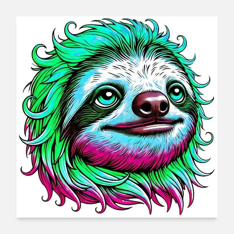 Sloth Poster 24" x 24" (60x60 cm)