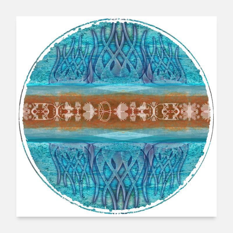 Oceanic pattern rings Poster 24" x 24" (60x60 cm)