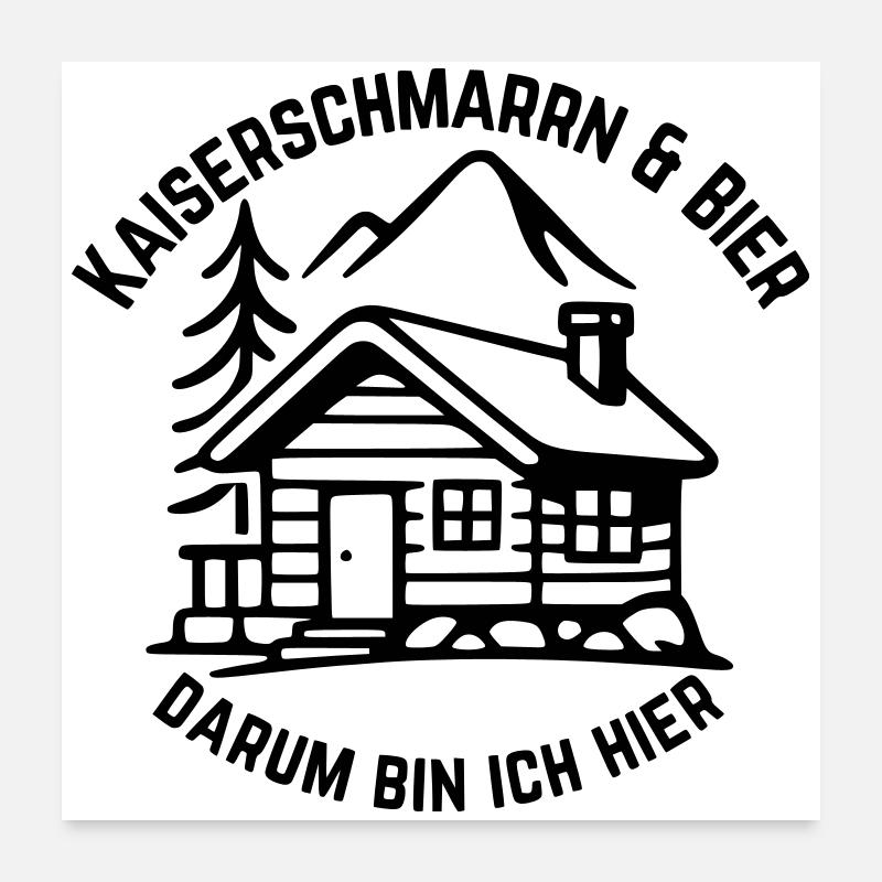 Kaiserschmarrn & Bier Poster 60x60 cm
