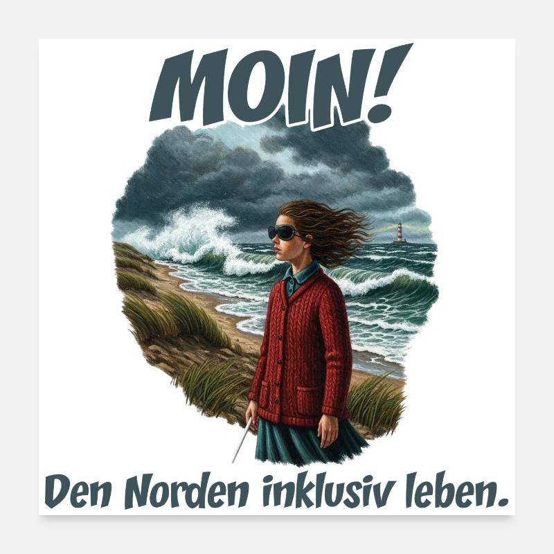 Moin inclusive coastal wind Poster 24" x 24" (60x60 cm)