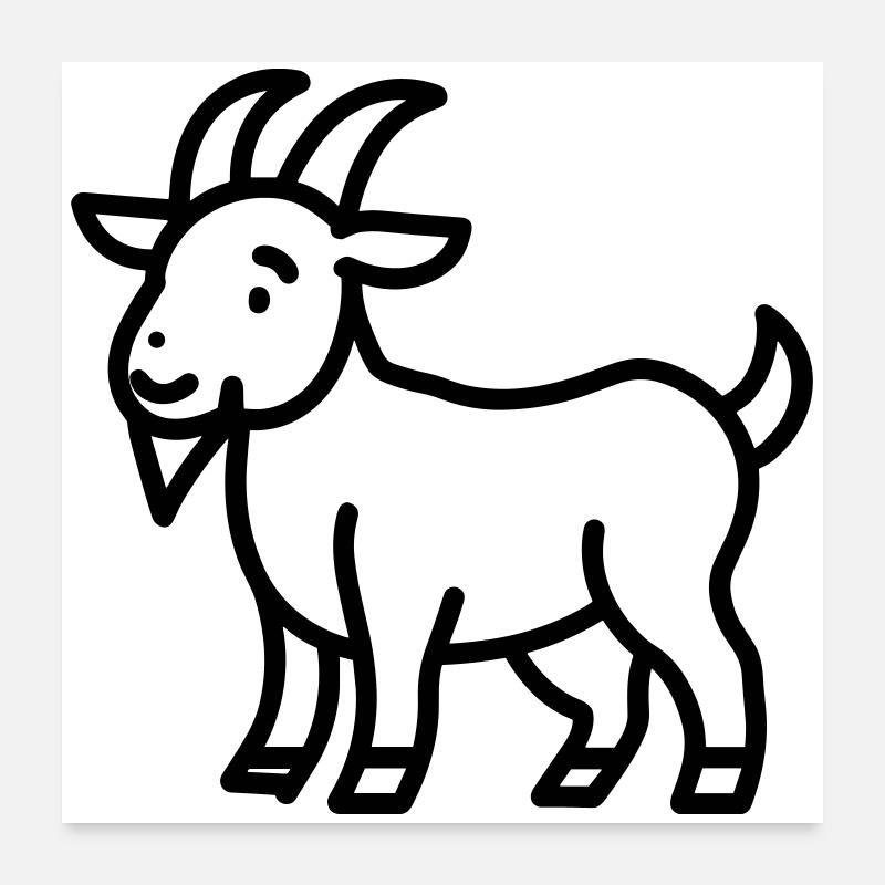 Ziege Poster 60x60 cm