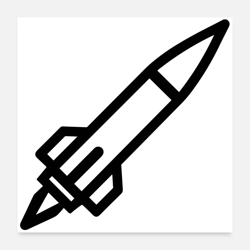 Rakete Poster 60x60 cm