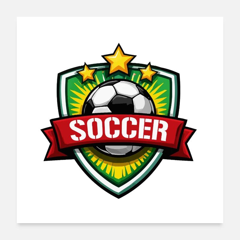 Fußball Shield mit Banner Poster 60x60 cm