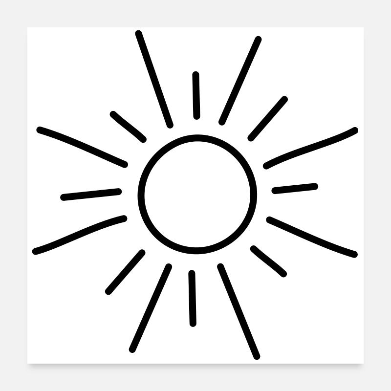 sole Poster 60x60 cm