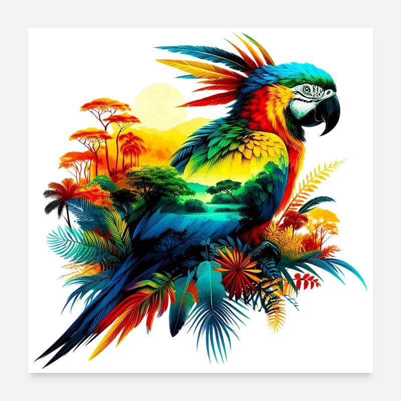 Parrot Poster 24" x 24" (60x60 cm)