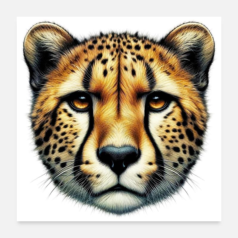 Gepard Poster 60x60 cm