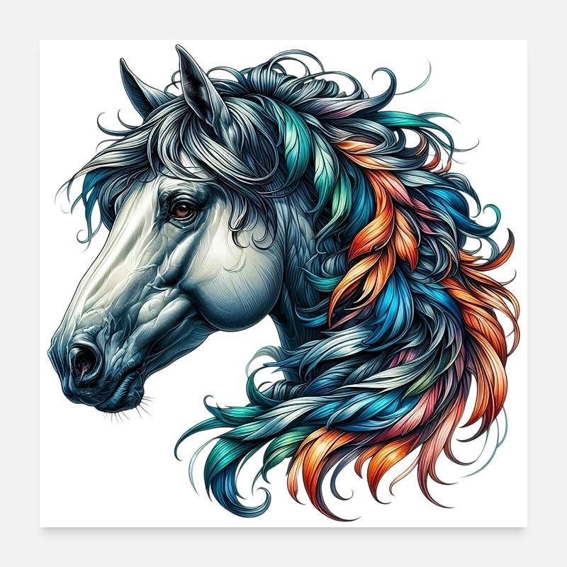 Cheval Poster 60 x 60 cm