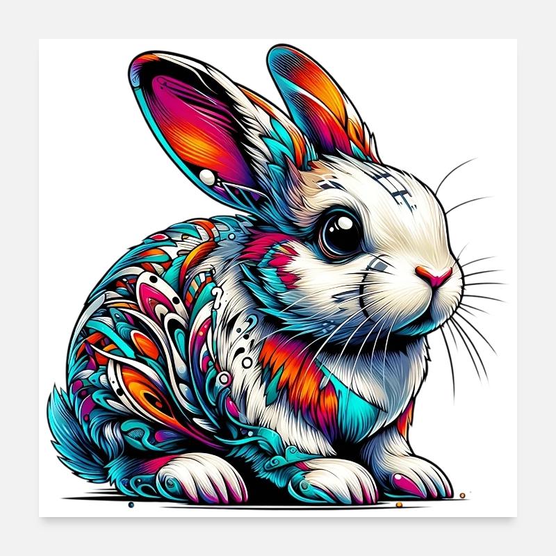 Rabbit Poster 24" x 24" (60x60 cm)