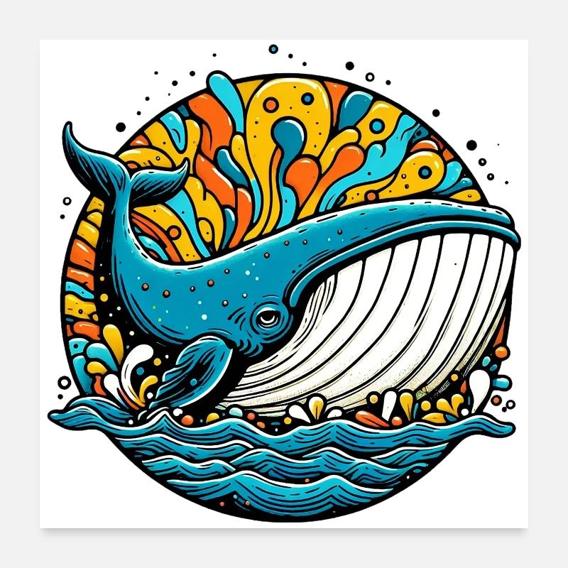 Wal - Poster 60x60 cm - Weiß