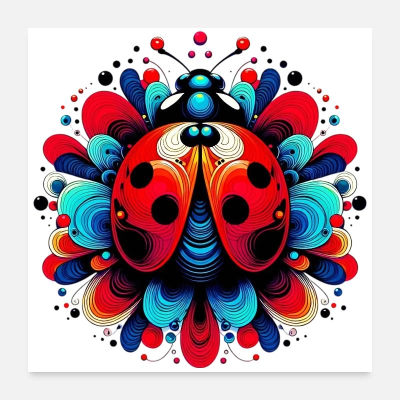Ladybird Poster 24" x 24" (60x60 cm)