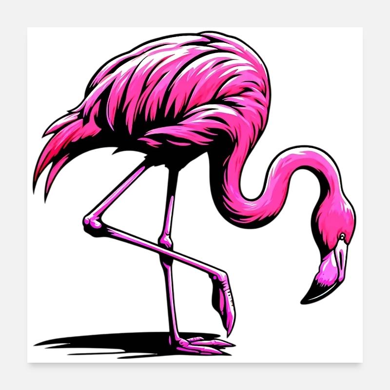 Flamingo Poster 60x60 cm