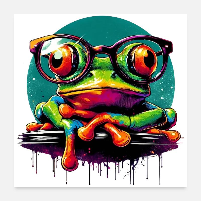 Grenouille Poster 60 x 60 cm