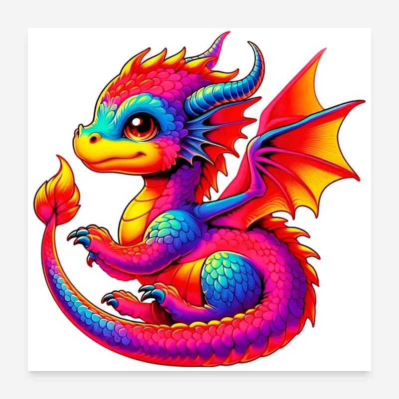 Dragon Poster 60 x 60 cm