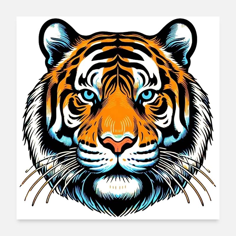 Tiger Poster 24" x 24" (60x60 cm)