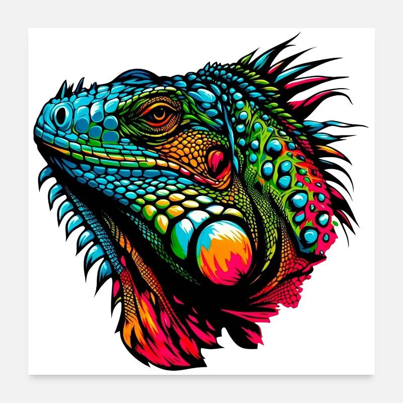 Iguana Poster 24" x 24" (60x60 cm)