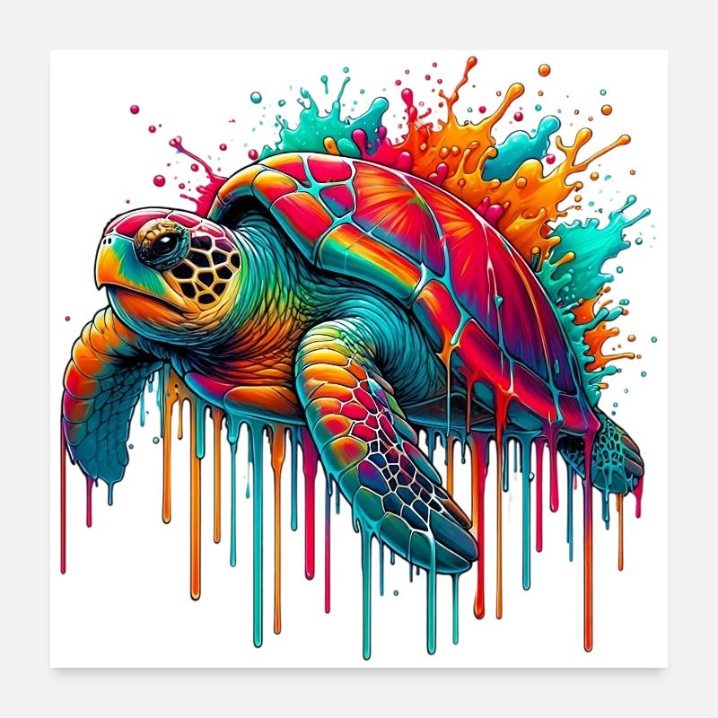 Schildkröte Poster 60x60 cm