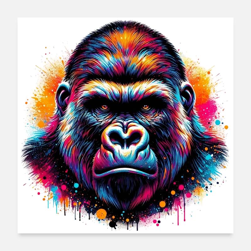 Gorilla Poster 60x60 cm