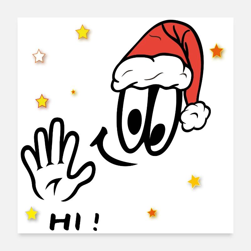 Weihnachtsmann Comic Poster 60x60 cm