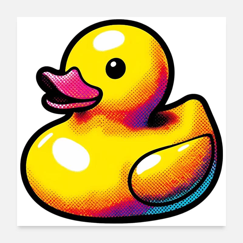 Duckling Duck Duck Duck - Poster 24" x 24" (60x60 cm) - white