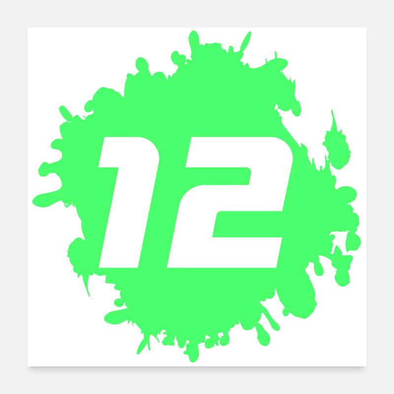 Neon 12 splashes Poster 24" x 24" (60x60 cm)
