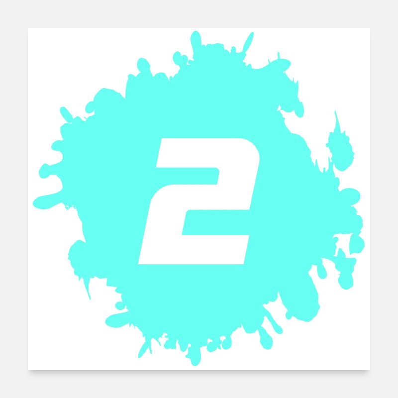 Néon Aqua 2 Splash Poster 60 x 60 cm