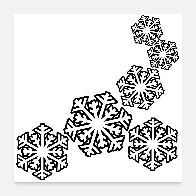Snowflakes Poster 24" x 24" (60x60 cm)