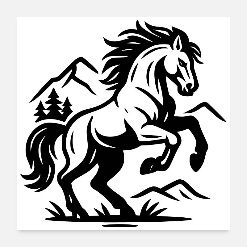 Pferd Poster 60x60 cm