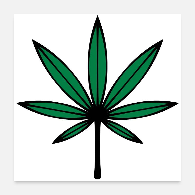 Cannabis / Marijuana / Hemp Leaf (2C) Poster 24" x 24" (60x60 cm)