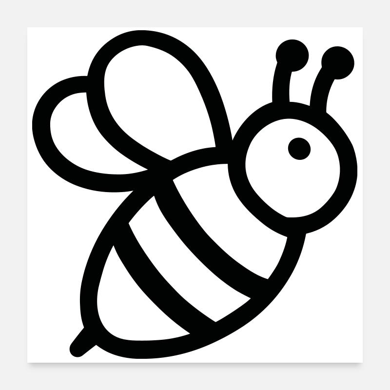 bee Poster 24" x 24" (60x60 cm)