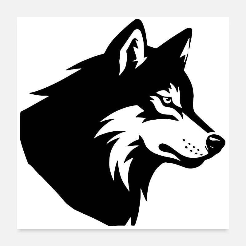 Wolf Poster 60x60 cm