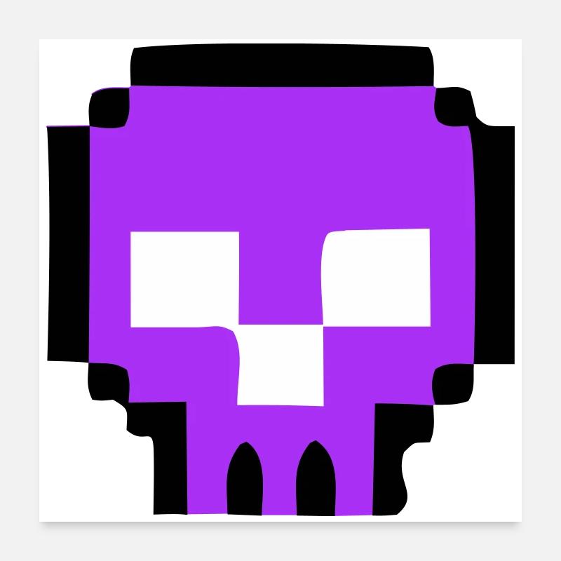 Pixel Totenkopf Game Over Poster 60x60 cm