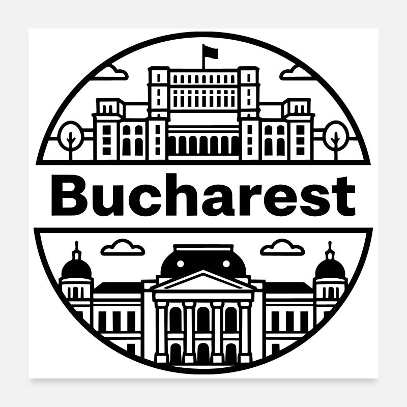 Bukarest Poster 60x60 cm