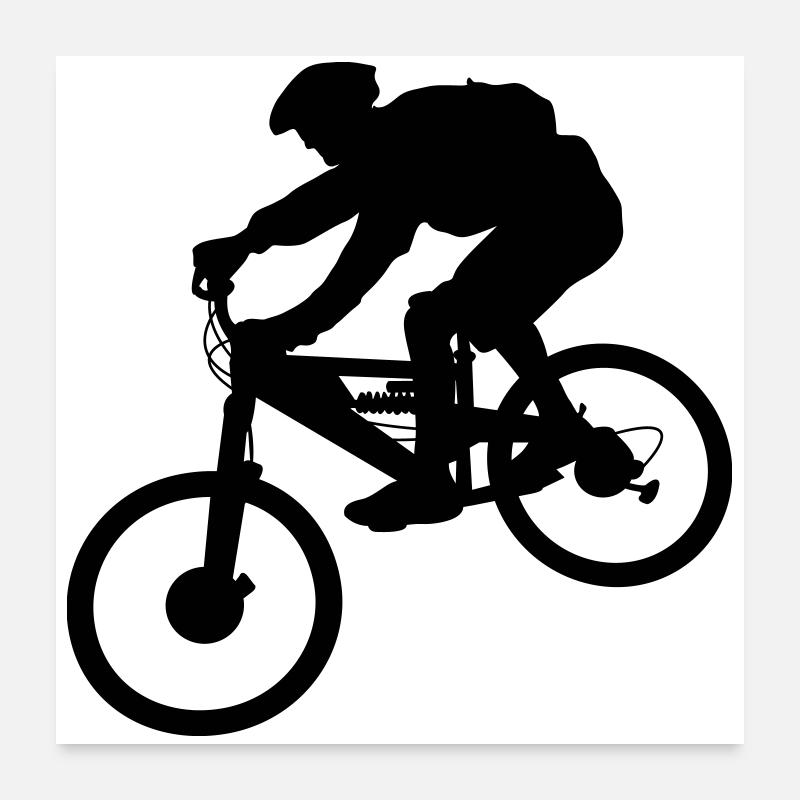 Biker - Poster 60x60 cm - Weiß