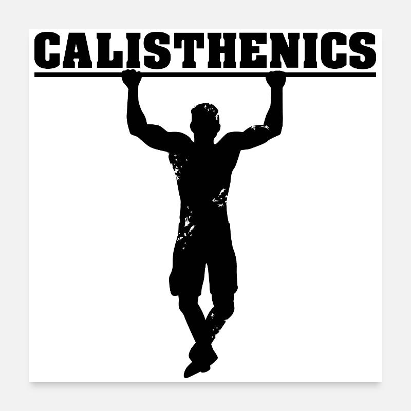 Calisthenics Pullups symbole Workout Workout Nature Poster 60 x 60 cm