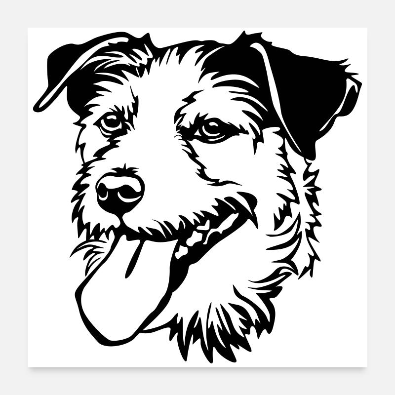 Parson Russel Terrier Kopf Poster 60x60 cm