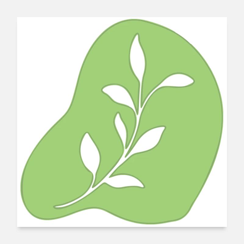 Feuilles Poster 60 x 60 cm