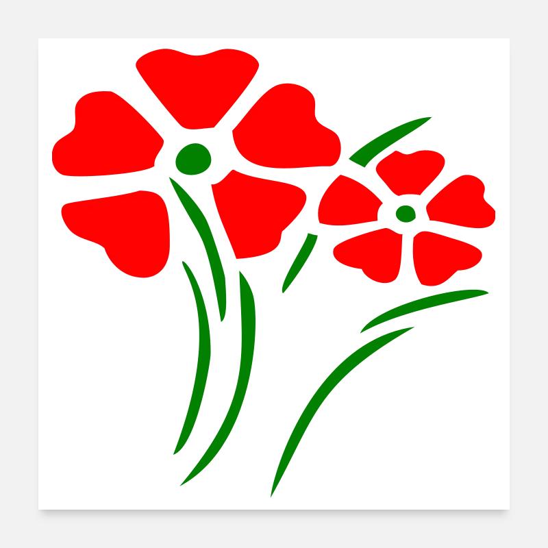 Frühling, Blumen, Garten, Flowers Poster 60x60 cm