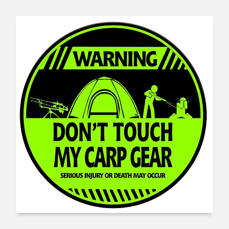Carp warning Poster 24" x 24" (60x60 cm)