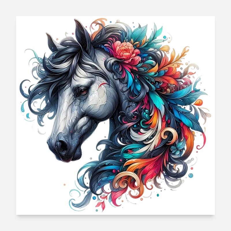 Cheval Poster 60 x 60 cm