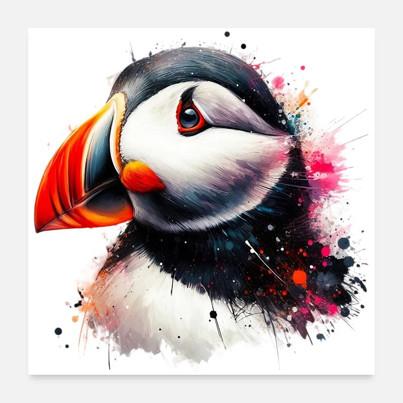 Macareux Poster 60 x 60 cm