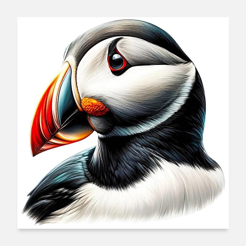 Puffin Poster 24" x 24" (60x60 cm)