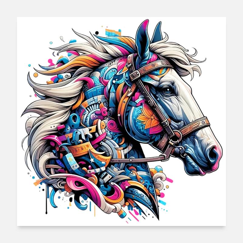 Cheval Poster 60 x 60 cm