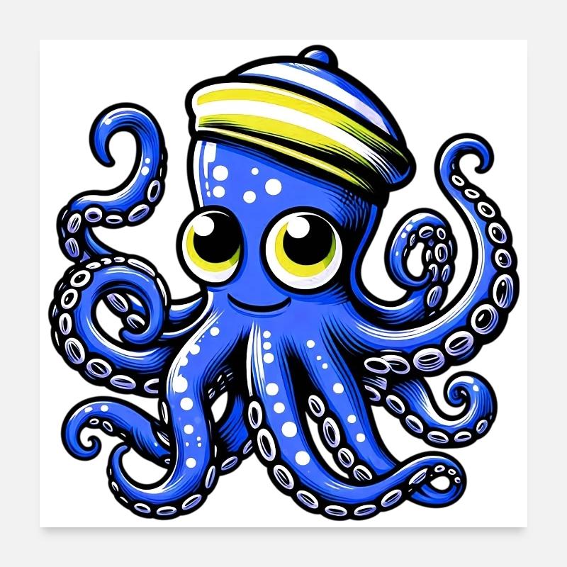 Octopus Poster 24" x 24" (60x60 cm)