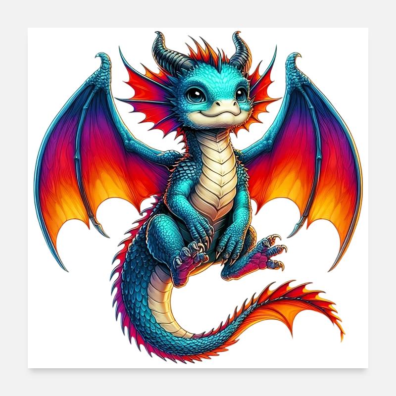 Dragon Poster 60 x 60 cm