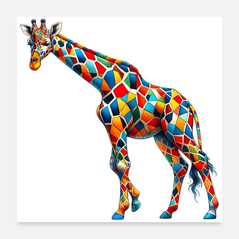 Girafe Poster 60 x 60 cm