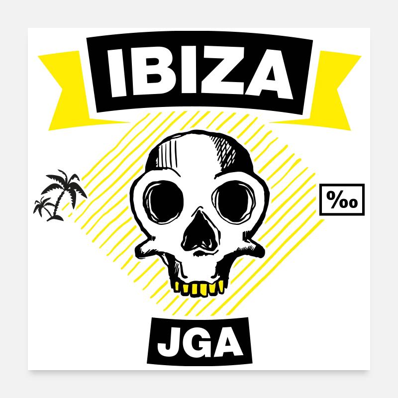 IBIZA – Bachelor Party under Palm Trees Poster 24" x 24" (60x60 cm)