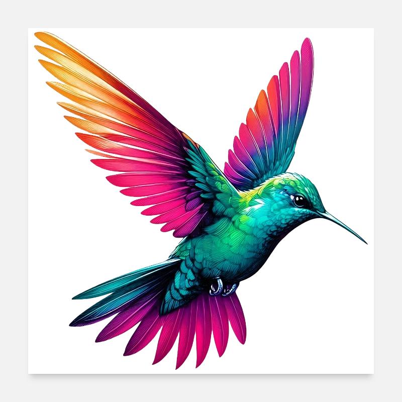Colibri Poster 60 x 60 cm